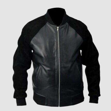 Andrew Garfield Black Suede Leather Jacket