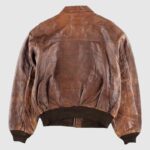 Brown Flying RAF A2 Bomber Leather Jacket For Men