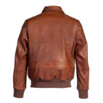 Brown RAF Flying Bomber Leather Jacket For Men