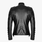 Men Gothic Heavy Fashion Black Leather Jacket