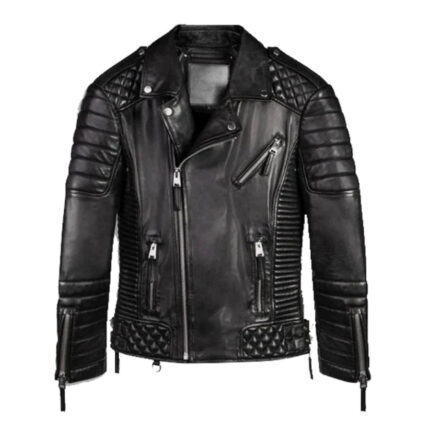Men's Style Black Leather Motorcycle Jacket