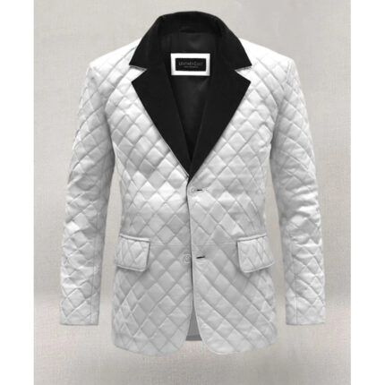 BOCELLI TUXEDO QUILTED LEATHER BLAZER