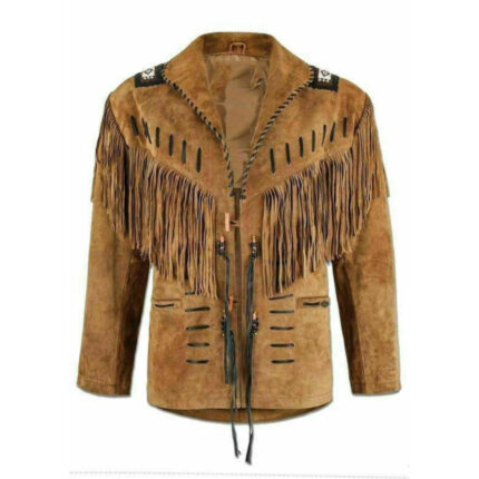 Handmade Men's Western Suede leather jacket