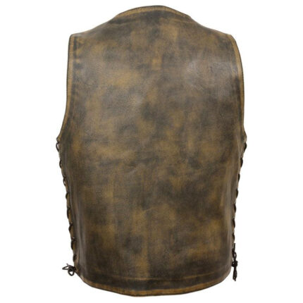 MEN'S BROWN LEATHER DISTRESSED