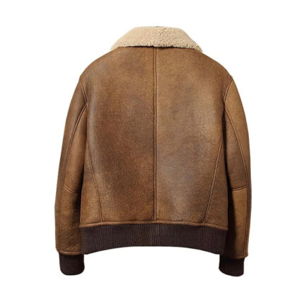 Mens Classic Winter Shearling Bomber Jacket