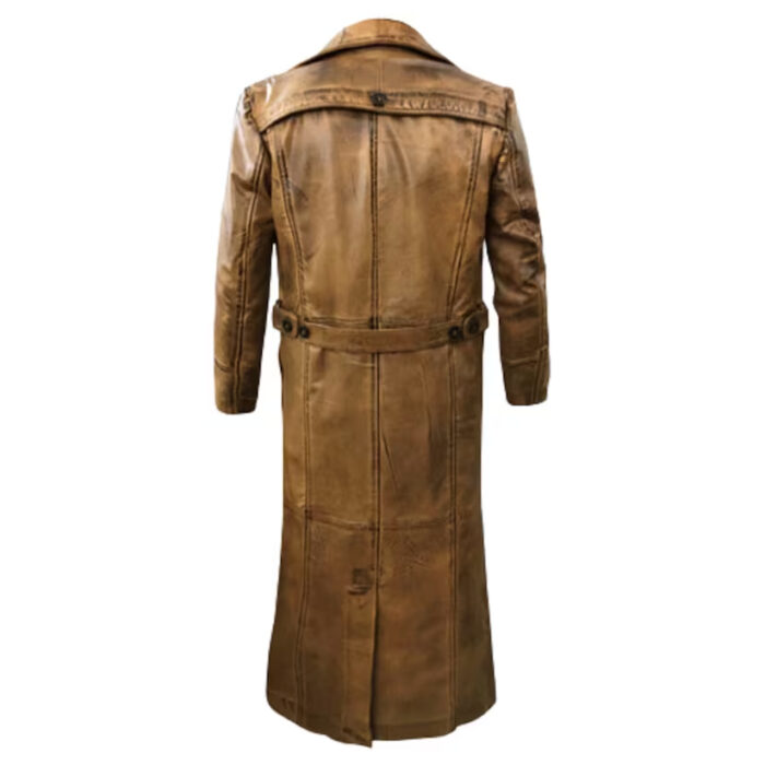 Mens Full Length Leather Duster Coat