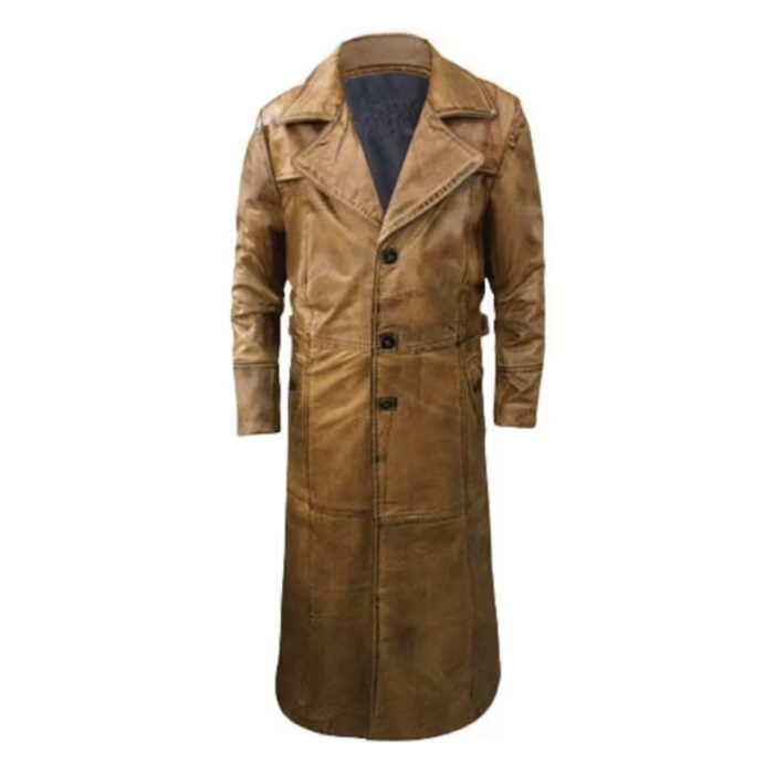Mens Full Length Leather Duster Coat