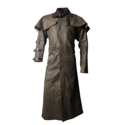 Men's Full Length Leather Duster Coat