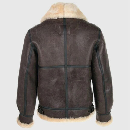 Mens-Sheepskin-B3-Bomber-Brown-Leather-Jacket