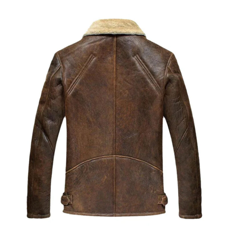 Aquaman Justice League Brown Leather Fur Jacket