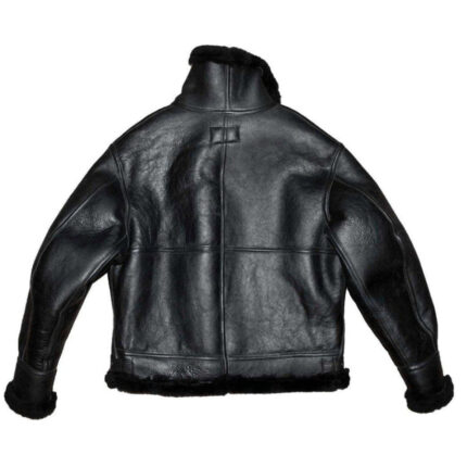 Mens B3 Black Premium Sheepskin Leather Jacket