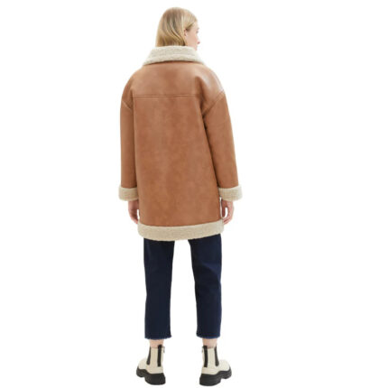 New Classic Brown Shearling Coat