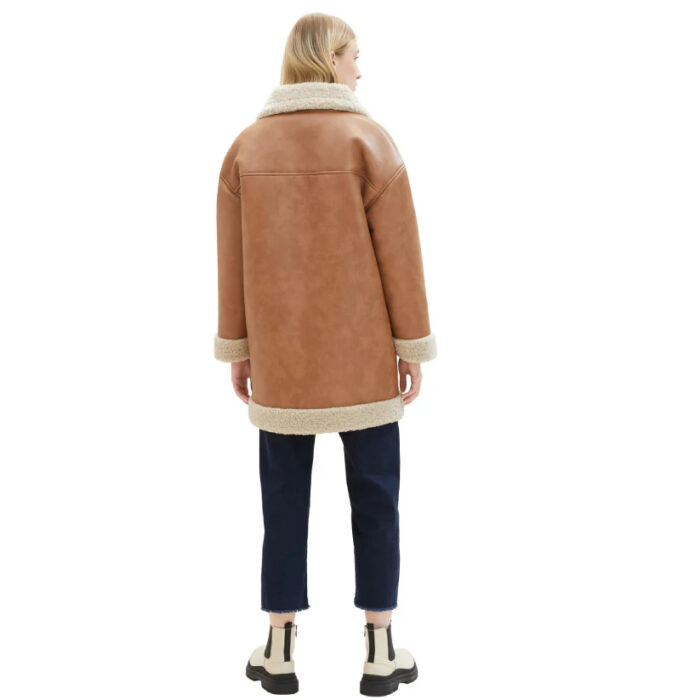 New Classic Brown Shearling Coat