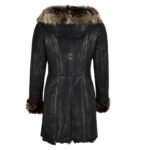 Women Shearling Coat Black Winters