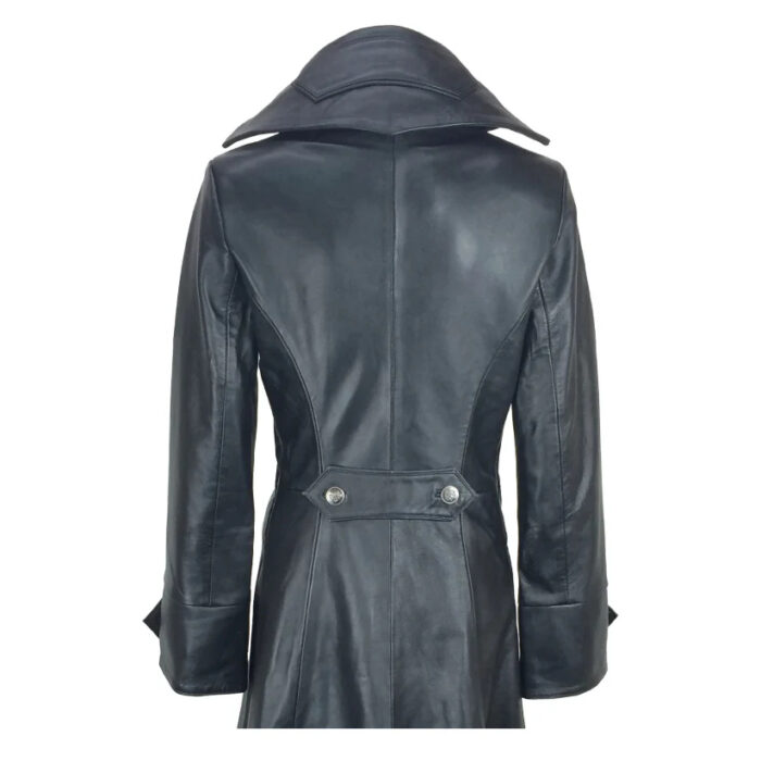 Womens Full Length Leather Trench Coat