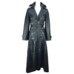 Womens Full Length Leather Trench Coat