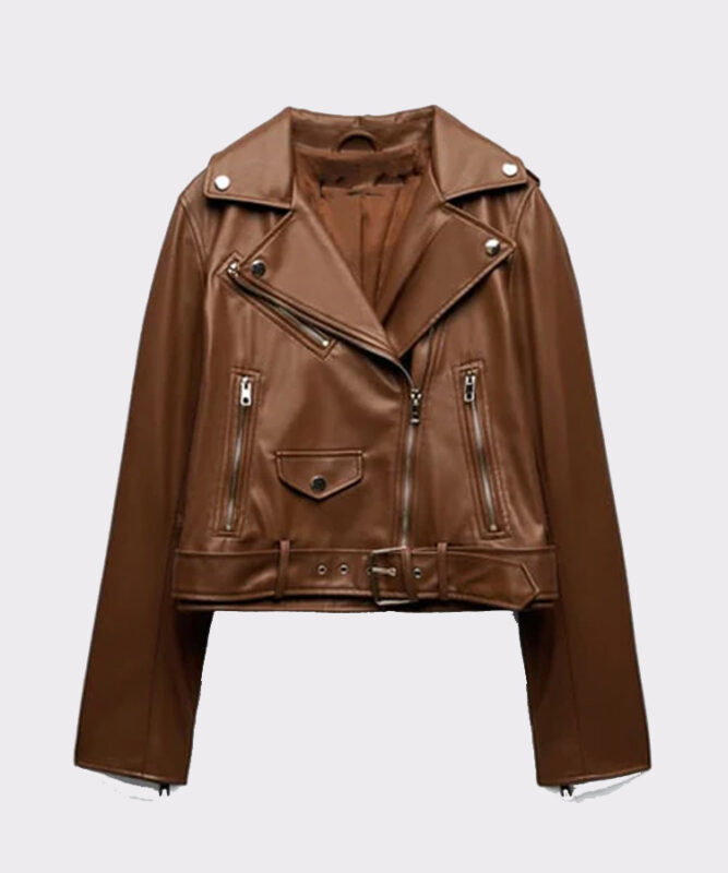 Motorcycle Sheepskin Leather Biker Jacket