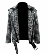 Men's Studded Biker Leather Jacket