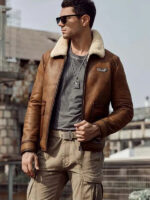 Men's Raf Shearling Aviator Leather Jacket