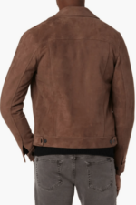 Men's Suede Leather Trucker Jacket