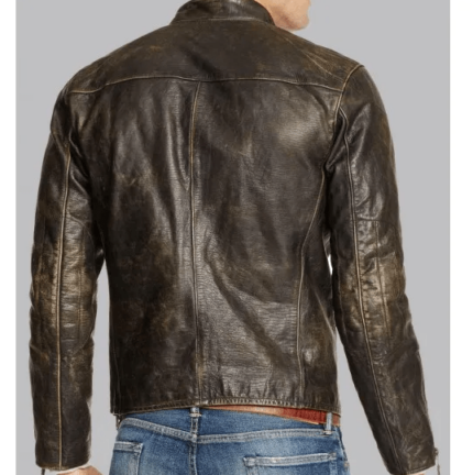 Men's Cafe Racer Leather Vintage Jacket