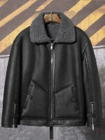 Men's Shearling Aviator Fur Leather Jacket