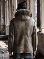 Men's Shearling Parka Leather Jacket