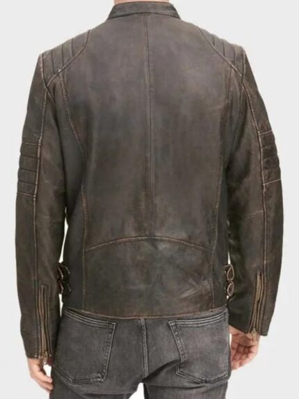 Men's Vintage Cafe Racer Leather Jacket