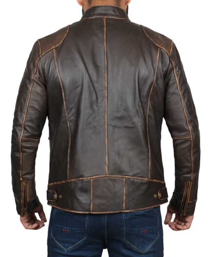 Men's Vintage Motorcycle Leather Jacket