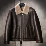 Men's Shearling Aviator Leather Jacket