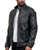 Men's Vintage Motorcycle Leather Jacket