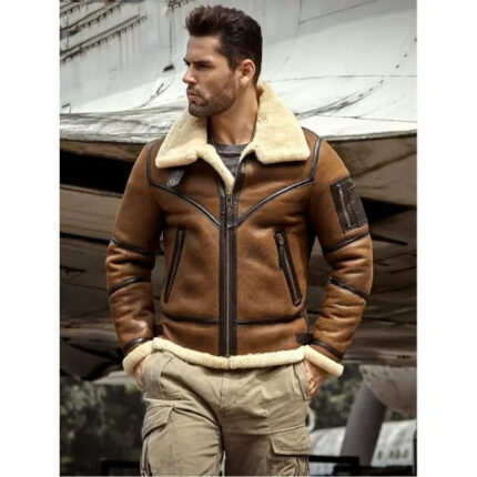 Men's B3 Aviator Fur Leather Jacket