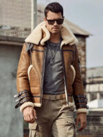 Men's RAF Aviator Sheepskin Leather Jacket