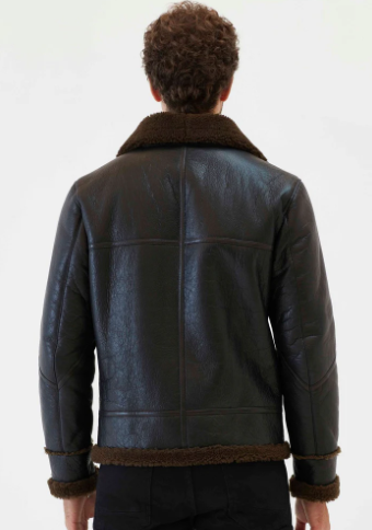 Men's Brown Sheepskin Leather Jacket