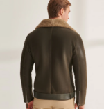 Men's Shearling Fur Biker Leather Jacket