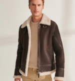 Men's White Sheepskin Leather Jacket