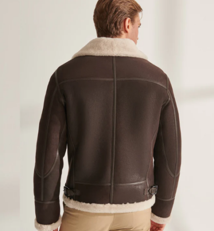 Men's White Sheepskin Leather Jacket