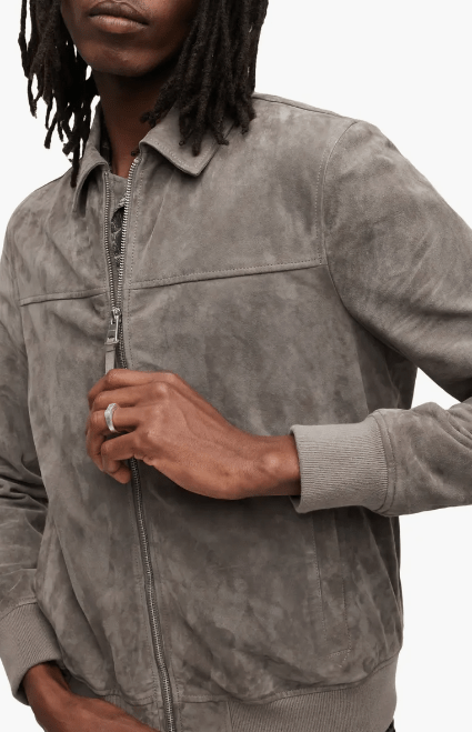 Men's Bomber Suede Leather Jacket