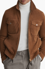 Men's Trucker Suede Leather Jacket