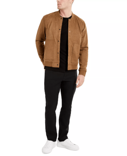 Men's Bomber Suede Leather Jacket