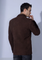 Men's Suede Leather Blazer