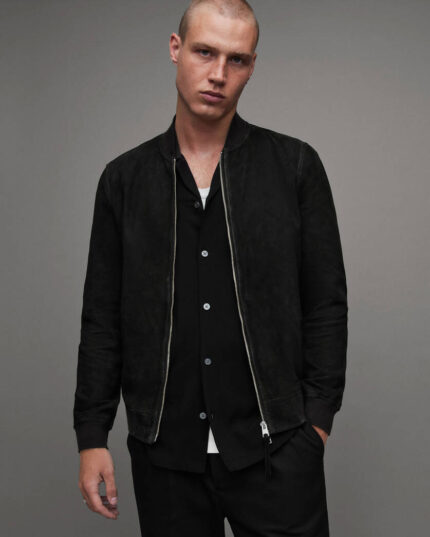 Men's Bomber Suede Leather Jacket