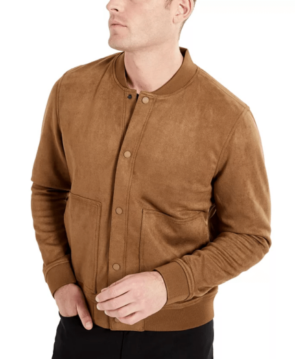 Men's Bomber Suede Leather Jacket