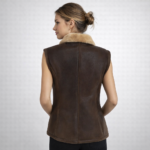 Women's Shearling Leather Vest for Winter