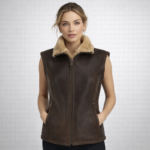 Women's Shearling Leather Vest for Winter