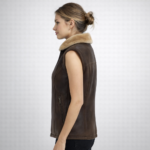 Women's Shearling Leather Vest for Winter