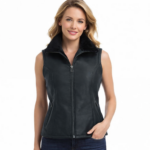 Sheepskin Gilet Black Shearling Leather Vest