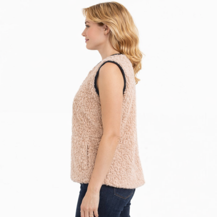 Sideline Womens Natural Wool Shearling Gilet