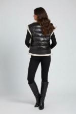 Faux Leather Inner Fur Vest for Winter Wear