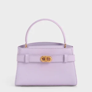 Buckle Top Handle Bag